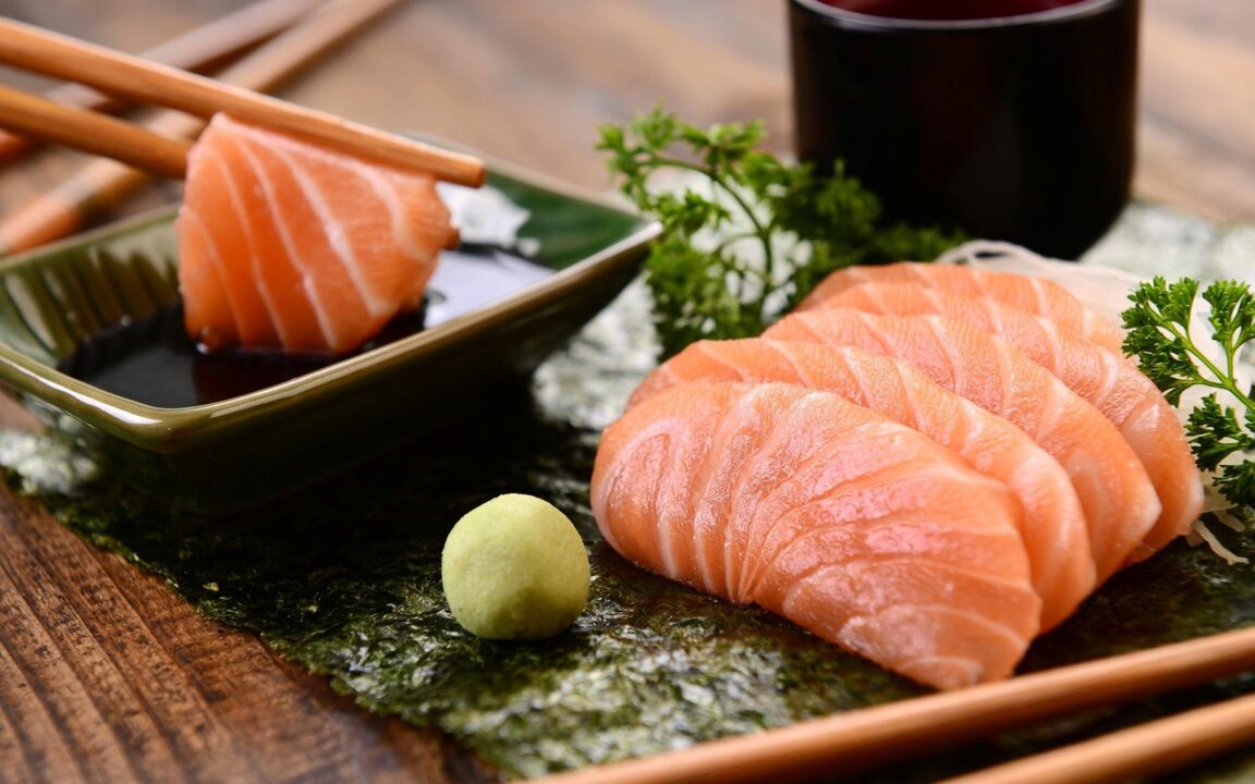 Ryby jsou jednou ze základních součástí japonské stravy, s výjimkou tučných odrůd, jako je losos. 